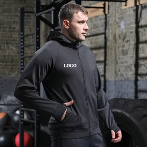 Men Fall Oversized <b>Jackets</b> Custom Logo Outdoor Running <b>Track</b> <b>Jacket</b> Zip Plain Gym Wear <b>Jacket</b> - Product Image 6
