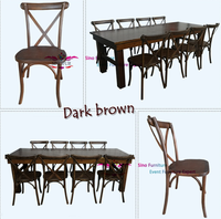 Table de jardin pliable en bois massif de style pastoral rétro classique pour hôtel et villa