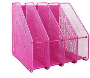 Office Desk Document <b>File</b> Paper Organiser <b>File</b> Holder 4 Compartment Mesh Magazine Holder Rack Stand - Product Image 5