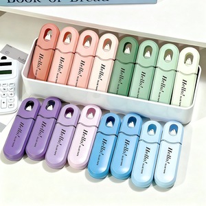 Cinta Adhesiva de Doble Cara Recargable con Forma de Bolígrafo de Color Caramelo, Cinta Adhesiva Kawaii para Diario, Papelería al por Mayor - Product Image 2