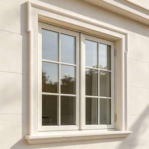 <span class=keywords><strong>Finestra</strong></span> a Battente in Alluminio e Vetro Stile Classico Francese, Isolamento Termico e Acustico, Design a Doppio Vetro per Case - Product Image 1