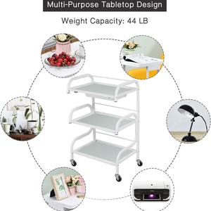 Venta caliente Peluquería Salón de belleza Muebles Herramienta Coche Carros de mano para el cabello Carritos con ruedas Soporte de salón Estante de almacenamiento - Product Image 5