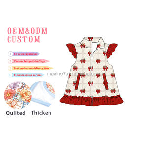 Veste matelassée festive à nœud rouge avec rembourrage en coton épais pardessus d'hiver chaud pour les tout-petits aux enfants nouveau manteau de Noël pour les filles - Product Image 6