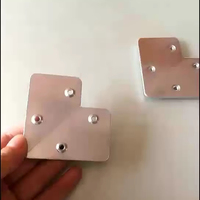 Eckwinkel aus Aluminiumlegierung, Eckwinkel aus Aluminium für Schränke, Eckwinkel für Glastürprofile, L-förmige Eckwinkel