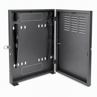 Armoire électrique métallique ventilée découpée au laser avec charnières et verrouillage, pour fabrication de tôlerie, avec supports de montage internes