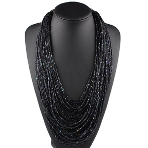 Bijoux ethniques en <span class=keywords><strong>cristal</strong></span> <span class=keywords><strong>de</strong></span> <span class=keywords><strong>Bohême</strong></span>, République <span class=keywords><strong>tchèque</strong></span>, collier élégant en perles multicolores, bijoux colorés pour mariage et fête - Product Image 6