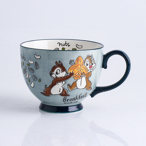Wholesale Hand Made Cute Animal Shape Painting Ceramic Stoneware Coffee Milk Cereal Mugs Ceramic Coffee <b>Cup</b> <b>Set</b> - Product Image 2