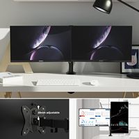Support de moniteur MonitorCharge maximale 8 kg par bras 2 options de montage VESA 75/100 Emballage de vente par correspondance