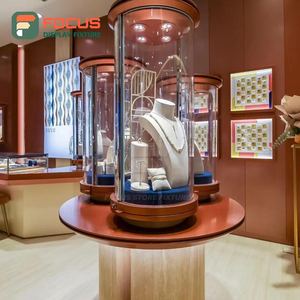 Minimalist Jewelry Display Cabinet Laminated Finish Commercial Store Display Cabinet - Product Image 6