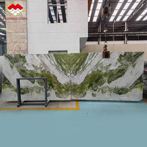 Dalle de marbre <span class=keywords><strong>vert</strong></span> jade poli de Connemara, Irlande, avec motif Bookmatch, pour comptoir de cuisine, crédence, table à manger, fond de télévision - Product Image 6