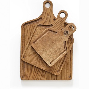 Solid Wood Cutting Board <b>Set</b> Rectangle With Handle Anti Slip Durable For Kitchen Use - Product Image 1