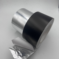 Ruban adhésif en aluminium noir mat pour conduit de climatiseur, 0,06 mm x 48 mm x 50 m, auto-adhésif, imperméable, résistant à la chaleur, fabricant