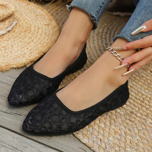 Confortable automne femmes <span class=keywords><strong>bateau</strong></span> chaussures sans lacet bout pointu antidérapant plat mode chaussures grande taille pour les fêtes de mariage - Product Image 6