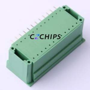 DB2ERHM-3.81-2*12P-GN Plug-in Terminal Block Bent Lead Through Hole,P=3.81mm Board-to-Board / Socket - Closed Screw Fixing 2x12P - Product Image 2