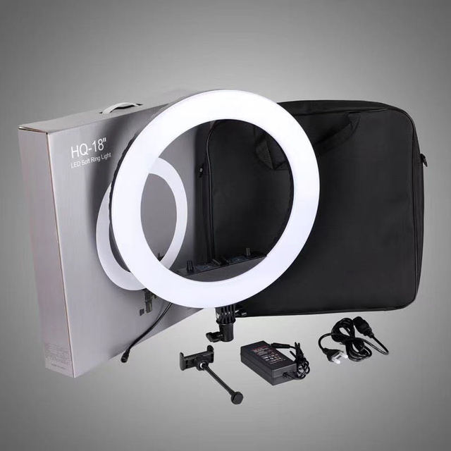 Ring Light 18 Inch LED Ringlight Kit Circle MUA Lighting for iPhone Camera for for Vlog, Makeup, YouTube, Video Shooting