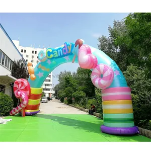 Tùy Chỉnh Inflatable Kẹo Arch Cho Giáng Sinh Trang Trí