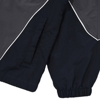 Blouson de survêtement rétro en nylon brodé avec logo personnalisé zippé et passepoil veste d'extérieur softshell vierge coupe-vent pour hommes