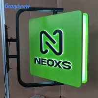 Boîte à lumière 3D extérieure personnalisée, enseigne lumineuse LED, logo lumineux, Letrero Luminoso pour la publicité murale des magasins et des bâtiments