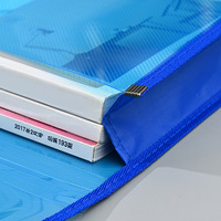 Bolsa de archivo de cuero 3D de etiqueta completa Diagonal transparente A4/FC Office en stock se puede etiquetar