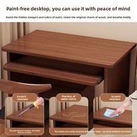 Plateau de clavier pour bureau d'ordinateur en bois massif, design compact, pour chambres, petits appartements, étudiants - Modèle A308, Province du Jiangsu