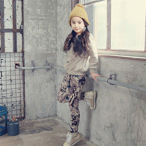 Abbigliamento per bambini coreani ragazze Kid leggings stampati e felpe con cappuccio <span class=keywords><strong>Baba</strong></span> Suit Design dalla cina - Product Image 3