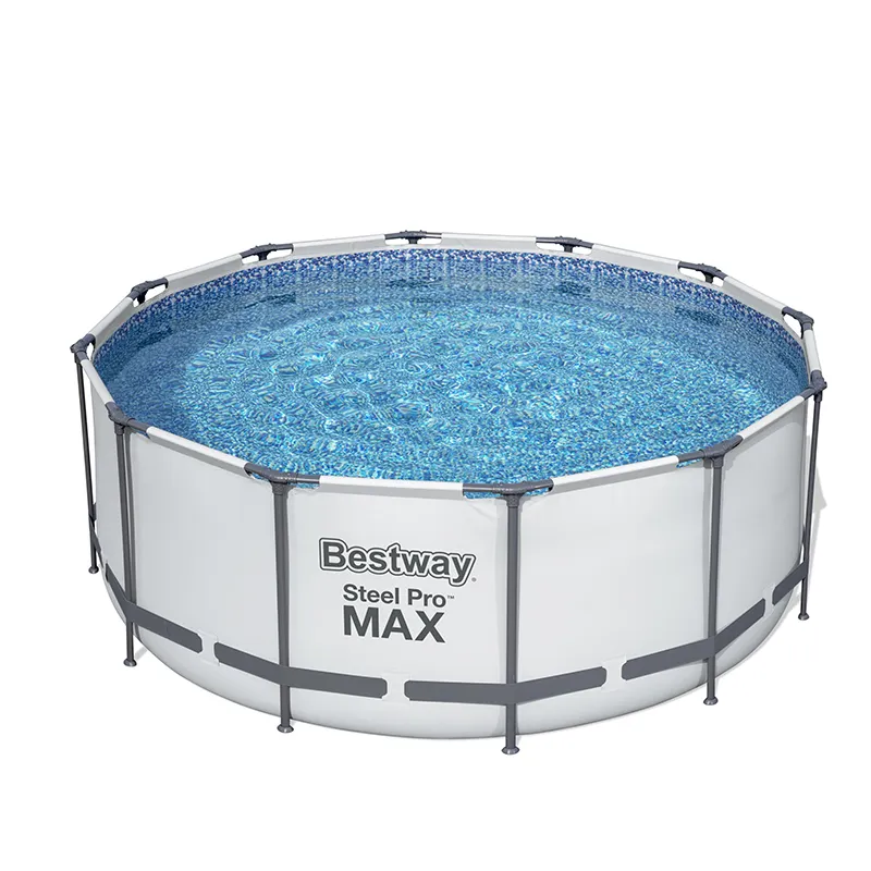 Bestway 2021 56420 3.66m × 1.22m Family Size Round Metal Frame Plastic Swimming Pools