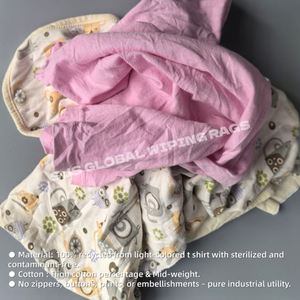 Trapos de Algodón 100% Absorbentes de Aceite, Ligeros, de Colores Mezclados, para Limpieza Industrial - Product Image 4