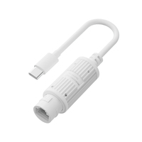 Adaptateur Répartiteur PoE 48V 5V 2.4A USB Type-C Convertisseur Ethernet Actif Protection Étanche IP66 en Plastique pour Moniteur/Tablette/Smart