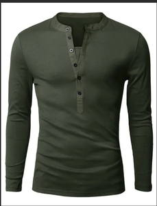 เสื้อยืดผ้าฝ้ายโพลีเอสเตอร์สำหรับผู้ชายคอกลมแขนยาวระบายอากาศได้ดีสำหรับฤดูใบไม้ผลิฤดูใบไม้ร่วง - Product Image 3