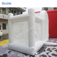 Château gonflable commercial entièrement blanc avec toboggan, maison de saut pour enfants pour location de fêtes de mariage et d'anniversaire