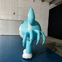Costume de crabe gonflable interactif pour centre commercial, mascotte de dessin animé mignonne, animal mobile, résistant à l'eau, durable pour les événements en plein air