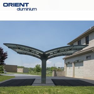 Abri de voiture étanche en aluminium en polycarbonate pour <span class=keywords><strong>3</strong></span> <span class=keywords><strong>voitures</strong></span> en porte-à-faux en aluminium grand abri de voiture - Product Image 5