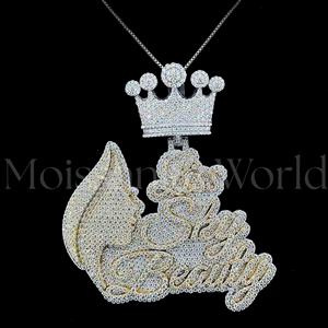 Pendentif élégant en argent 925 et moissanite, collier hip-hop élégant pour homme et femme, disponible à prix raisonnable. - Product Image 6