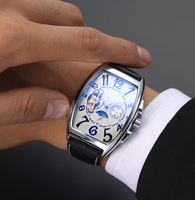 Montre mécanique carrée et automatique pour hommes, de luxe, de marque Unique, à la mode, 2020