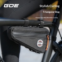 Tas Sepeda Segitiga Anti Air untuk Bagian Atas Rangka Depan, Tas Penyimpanan Peralatan Bersepeda Gunung, Bahan Poliester 1.8L