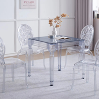 Ensemble de table de bar personnalisable en acrylique/cristal direct de l'usine pour événements extérieurs pour salle à manger salon restaurant meubles