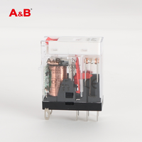 Relais électromagnétique A&B ABFT2C0730LT 230VAC 6A, miniature, étanche, contacts en alliage d'argent, usage général AC/DC