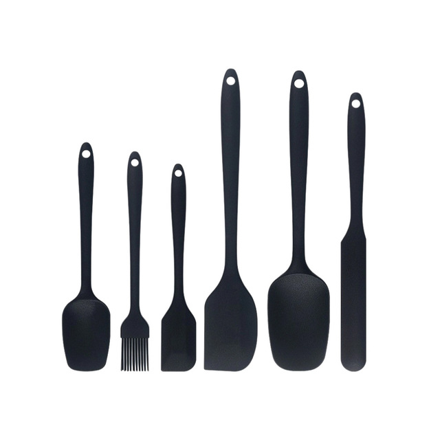 6 Pieces Spatulas Silicone Heat Resistant Set Food Grade Rubber Spatula Kitchen Accessories Kitchen Gadgets