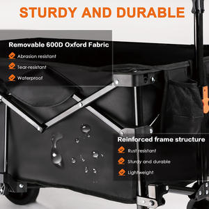 Chariot de plage pliable E-RIKE pour extérieur, chariot de pique-nique, chariot de jardin robuste, chariot de camping pliable avec roues - Product Image 4
