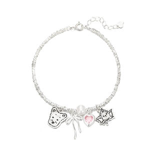 Dropshipping regalo S925 plata esterlina arco corazón pulsera mascota pulsera perro Avatar gatito foto encanto - Product Image 6