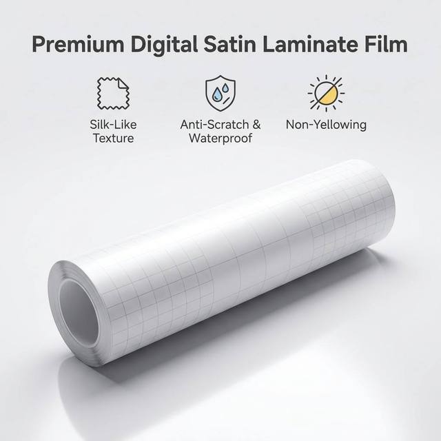 Premium Digital Satin Laminate Film Roll for Commercial Digital Printing and Graphic Protection