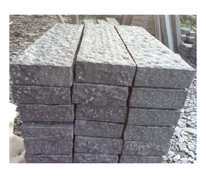 <span class=keywords><strong>Palissade</strong></span> en granit à finition cueillie d'ananas naturel de qualité personnalisée <span class=keywords><strong>noir</strong></span> gris foncé G654 pour paysage de jardin - Product Image 1