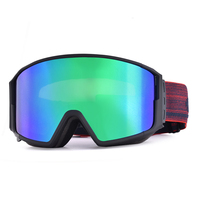 HUBO 190C Nouveau design Lunettes de ski et de snowboard à lentille magnétique pour hommes, anti-buée, protection UV, lentilles PC, ajustement personnalisé, utilisation pour motoneige