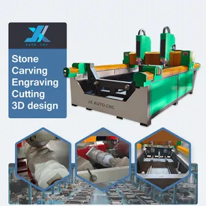 JX Automatic 3D CNC Router Series Stone Carving Machine Engraving Stone Pillar Machinery Price Stone Curving Machine