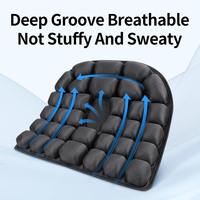Coussin d'assise gonflable 3D respirant pour soulager la pression des hémorroïdes et du coccyx, idéal pour chaise de bureau