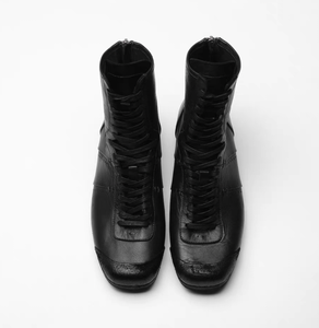 Bottes <span class=keywords><strong>Chelsea</strong></span> Marten Style Loisir pour Hommes et Femmes, Chaussures d'Entraînement Hiver Haut de Gamme en Cuir Microfibre à Embout en Acier - Product Image 3