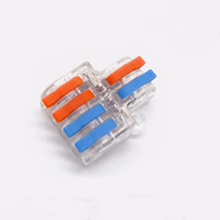 Connecteur compact MINI SPL-42 à 2 et 4 fils avec contacts transparents et bornes à broches en cuivre étanches pour alimentation électrique