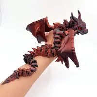 Statue de dragon réaliste en 3D, figurine articulée rotative et adaptée aux enfants, animaux imprimés pour la décoration de paysage.