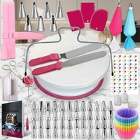 Ensemble de 200 pièces pour la décoration de gâteaux avec douilles à pâtisserie, spatules, racloirs, outils de cuisson en PP, acier inoxydable et silicone
