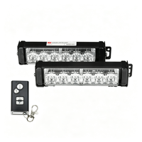Feu de signalisation d'urgence LED 6W à télécommande 1 à 2, montage sur grille, boîtier en alliage d'aluminium, 3 couleurs, clignotant